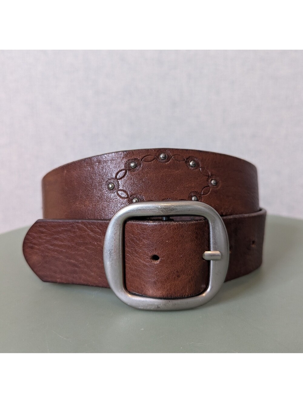 Vintage y2k Italian leather studded belt - Size S